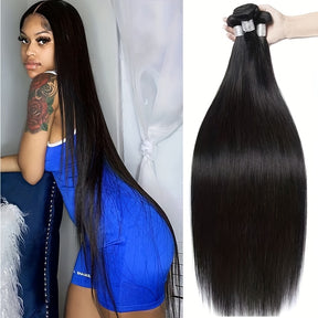 1pcs Bone Straight Human Hair Weave Bundle 1 Bundles Raw Virgin Remy Double Drawn Natural 10-32 Inch