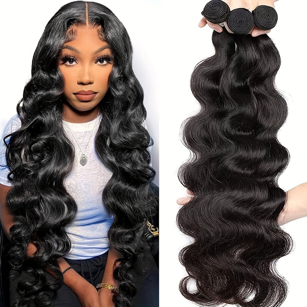 Brazilian Body Wave Hair Bundles 3 Pieces Body Wave Human Hair Bundles 10A 10-32 Inch Remy Human Hair Extensions For Women