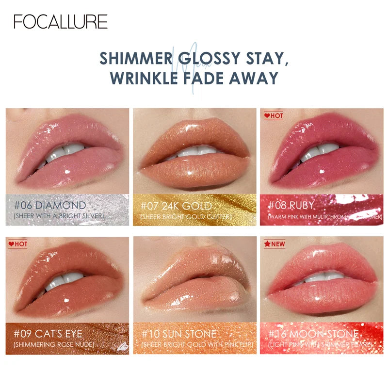 FOCALLURE 16 Colors Matte Liquid Lipstick Waterproof Long-lasting Moisturizing Lip Gloss Non-stick Cup Lip Tint Makeup Cosmetics