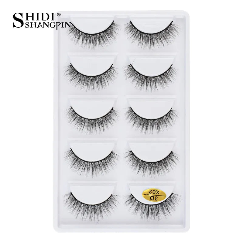 3/5 Pairs Hot Sale Natural Long 3D Mink Lashes Soft Short Faux Cils Handmade Fake Lashes Makeup Tool Eyelash Extension maquiagem