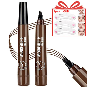 5 Colors Microblading Eyebrow Pen Waterproof Liquid Eyebrow Pencil Long Lasting Eyebrow Tattoo Pen 4 oints eyebrow pen Cosmetics