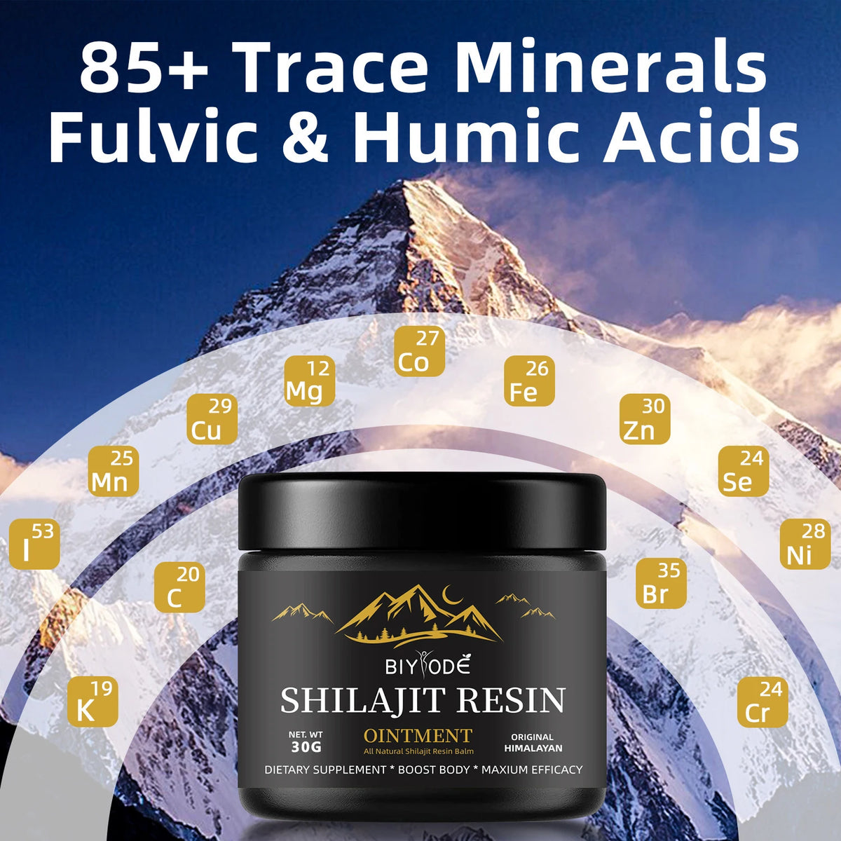 30g Organic 100% Authentic Himalayan SHILAJIT Soft Resin Natural Premium Resin Lab Fulvic Acid Tested Body Care