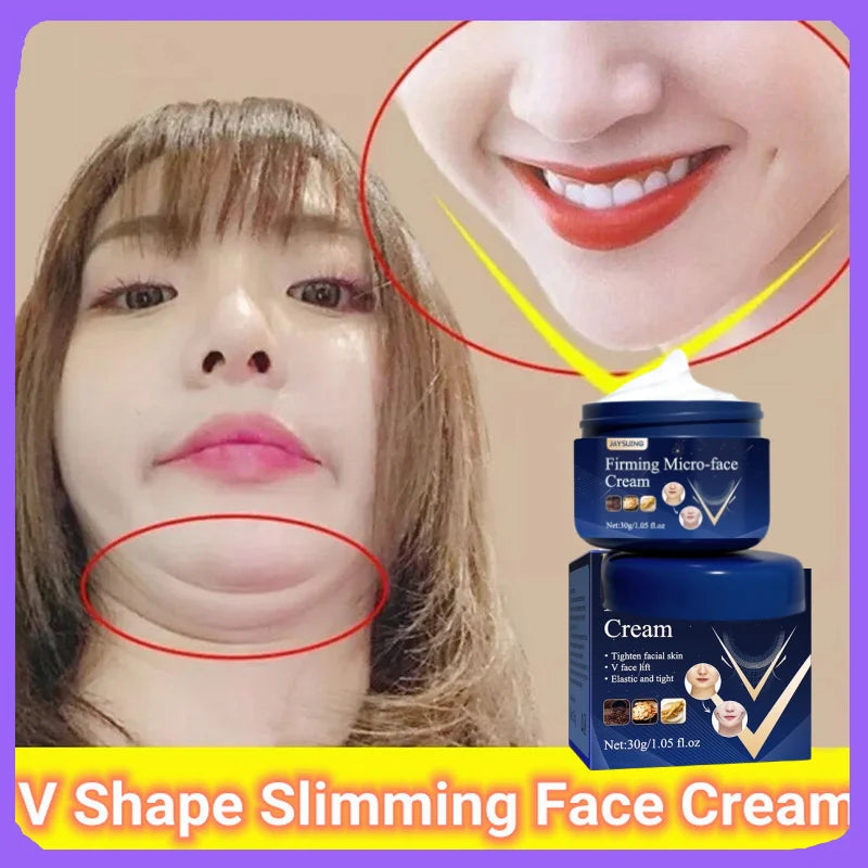 Effective V-Shape Face Slimming Cream Lift Up V Double Chin Cheek Slimming Firming Anti Wrinkle Reshaped Face Counter Skin Care