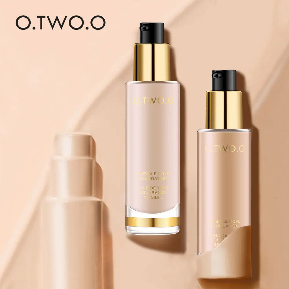 O.TWO.O Liquid Foundation Cream Full Coverage Concealer Whitening Moisturizer 8 Colors Oil-control Waterproof Face Foundation