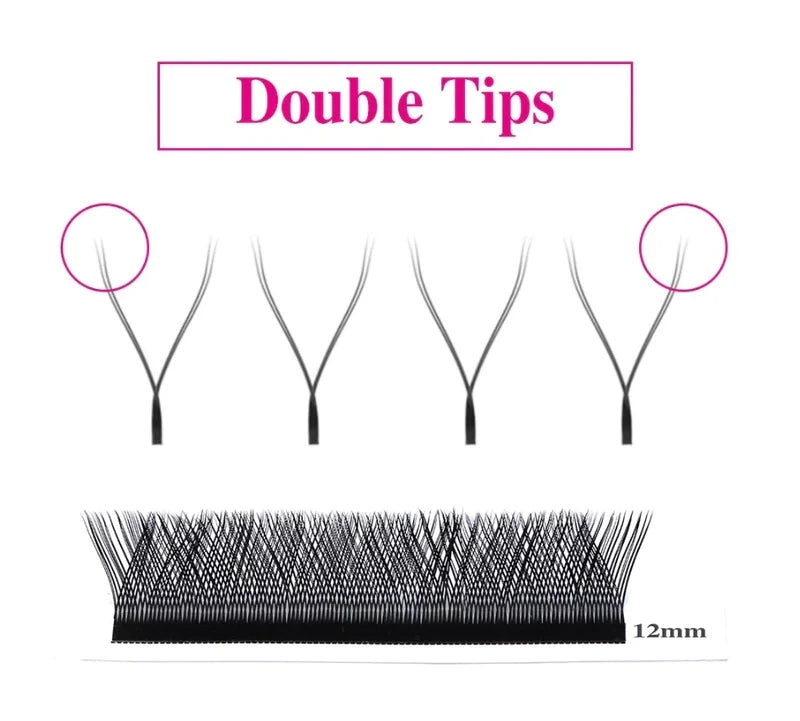 TDANCE 8-15MIX YY Shape Hand Woven Premium Mink Soft Light Natural Eyelashes Extension Makeup Mesh Net Cross False Eyelash