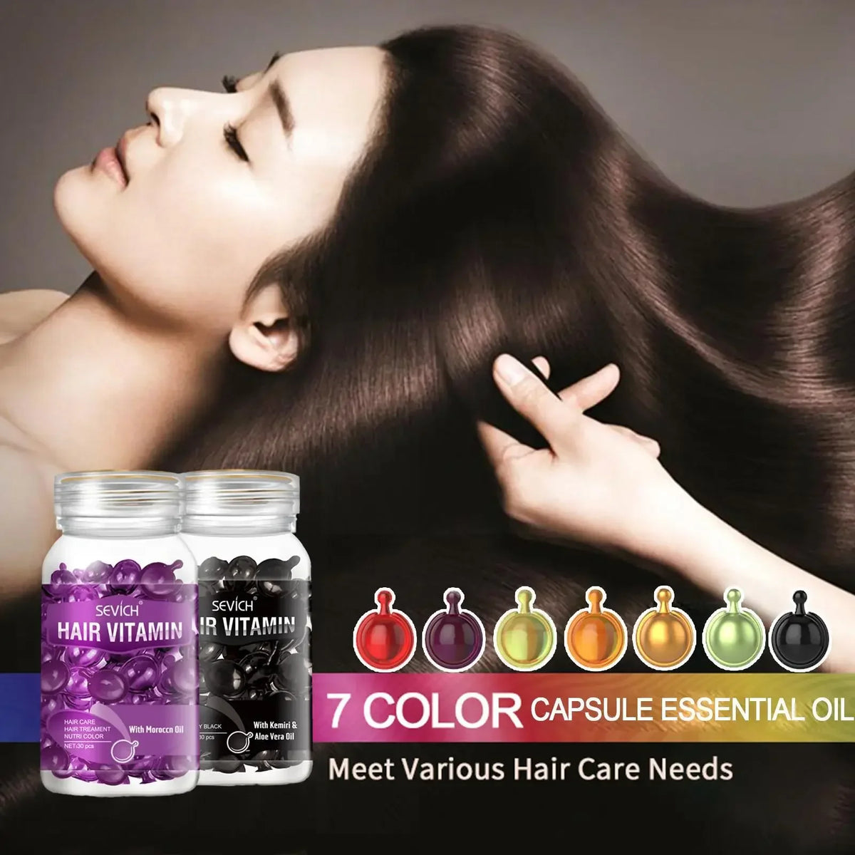 30pcs Hair Vitamin Capsule Oil Smooth Silky Keratin Complex Oil Women Hair Care Natural Extract Treatments Nourish Repair Damage