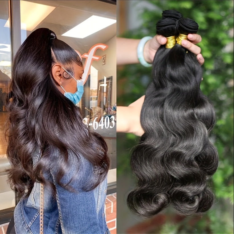 Brazilian Body Wave Hair Bundles 3 Pieces Body Wave Human Hair Bundles 10A 10-32 Inch Remy Human Hair Extensions For Women