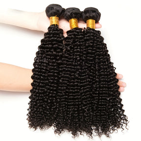 3pcs Bundles 100% Unprocessed Virgin Human Hair Weave 3 Bundles Kinky Curly Hair Extensions Bundles Mixed Length