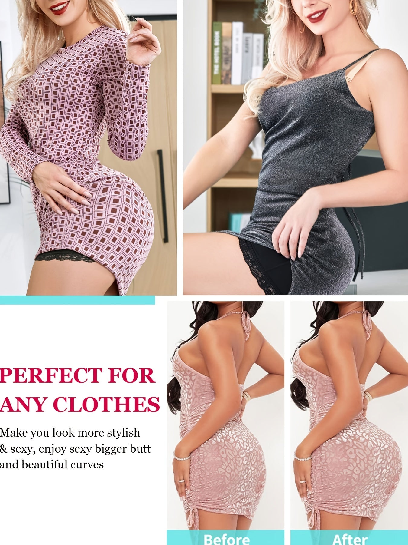 Women's Butt Lifting Tummy Control Briefs, High Waist  Stretch Lace Body Shaper Slimming Shorts